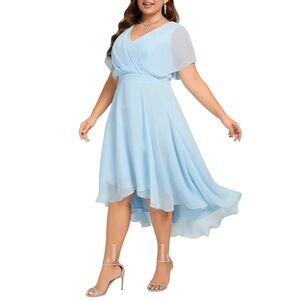 JJ's House Shaleise Chiffon Midi Dress